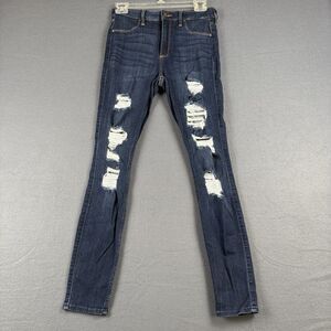 Hollister Jeans Juniors Ultra High Rise Super Skinny Stretch 5R 27x28 Blue